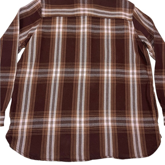 Carhartt Women’s Flannel Cotton Twill Shacket Relaxed Fit Button Up Long Sleeve - Picture 7 of 16